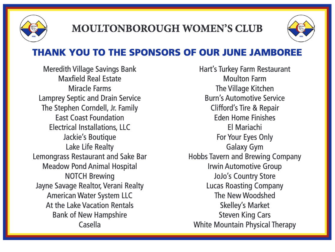 6/4/24 Laconia Daily Sun - MWC Thanks Jamboree Sponsors