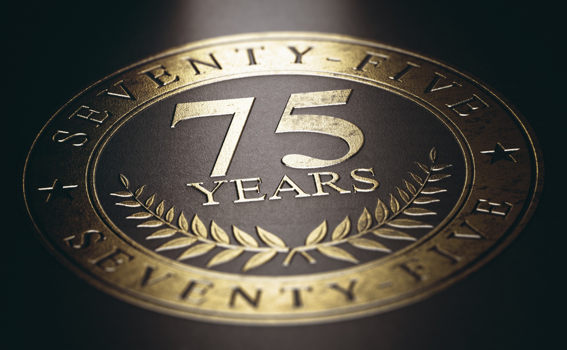 75 years celebration. Seventy-fifth anniversary.