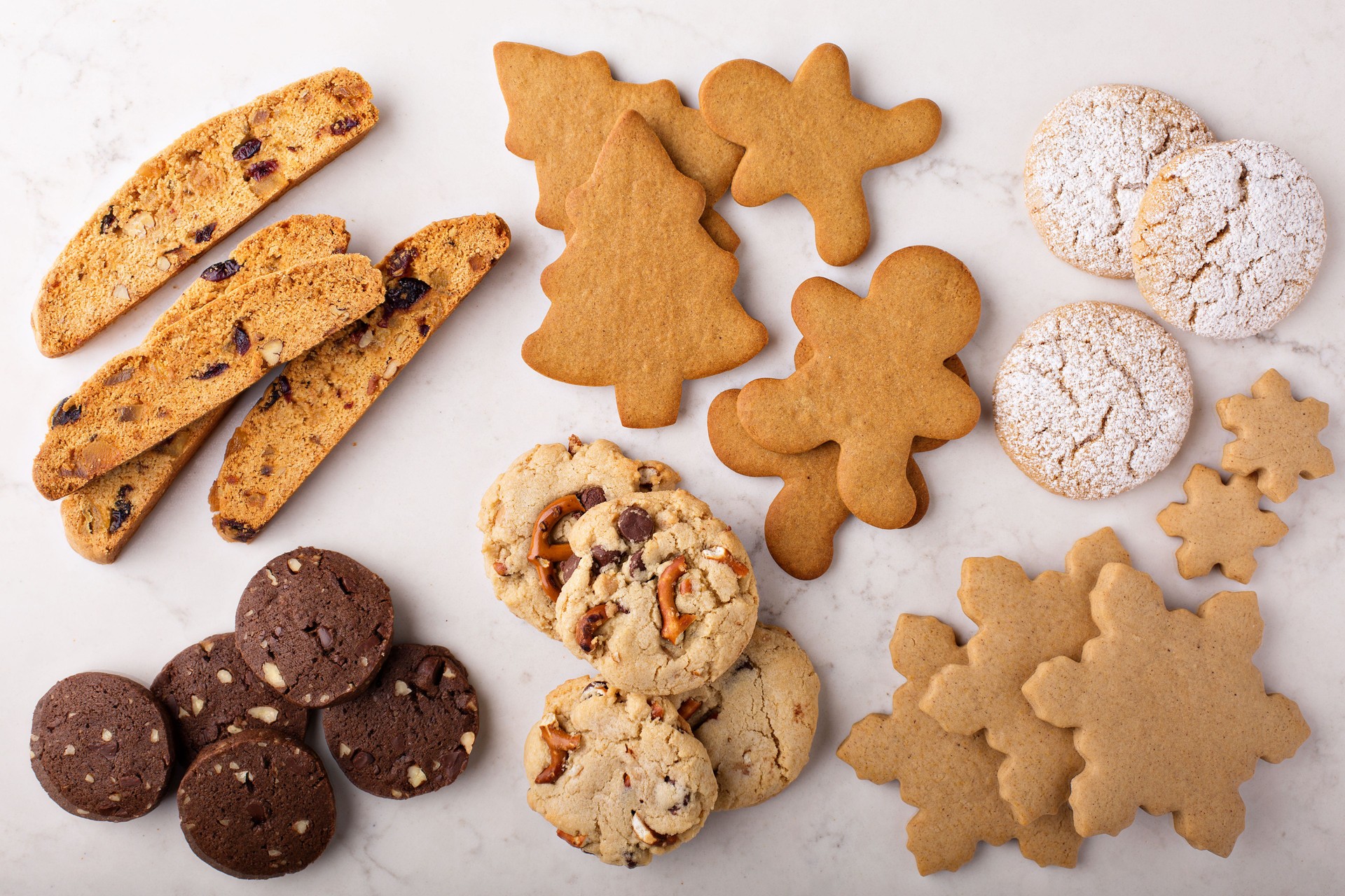 Variety of cookies for Christmas